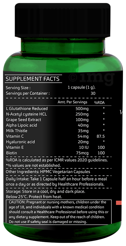 glutathione 35mg Buy GREENOPIA L-GLUTATHIONE REDUCED CAPSULES 30 VEGETARIAN CAPSULES Online & Get Upto 60% OFF at PharmEasy Greenopia Naturals L-Glutathione Reduces Vegetarian