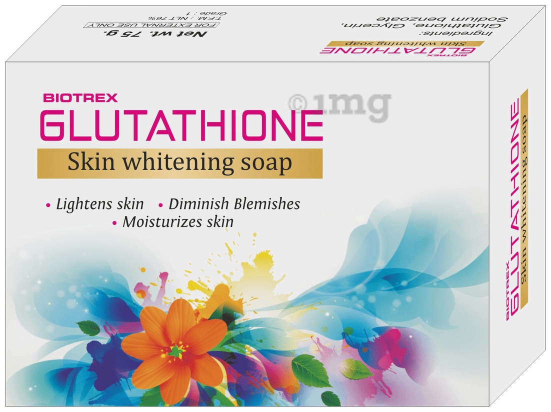 Biotrex Glutathione Soap: Buy packet of 75.0 gm Soap at best price in India  | 1mg