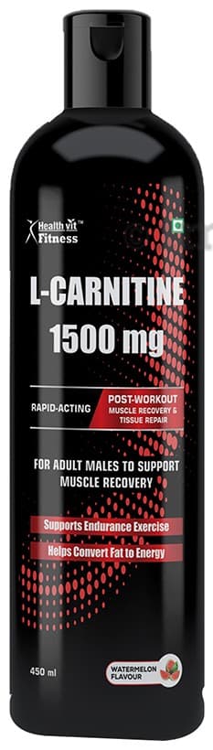 what energy drinks have l carnitine HealthVit Fitness L-Carnitine 1500mg for Adult Male Watermelon: Buy bottle  of 450.0 ml Liquid at best price in India