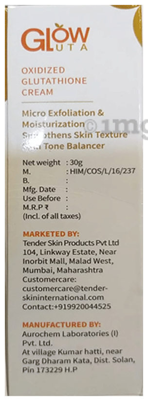 oxidized glutathione cream Glow Gluta Oxidized Glutathione Cream (30gm Each): Buy combo pack of 2.0  bottles at 𝗯𝗲𝘀𝘁 𝗽𝗿𝗶𝗰𝗲 in India