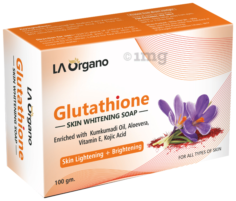 LA Organo Glutathione Skin Whitening Soap Kumkumadi Oil: Buy box of 100.0  gm Soap at   in India | 1mg