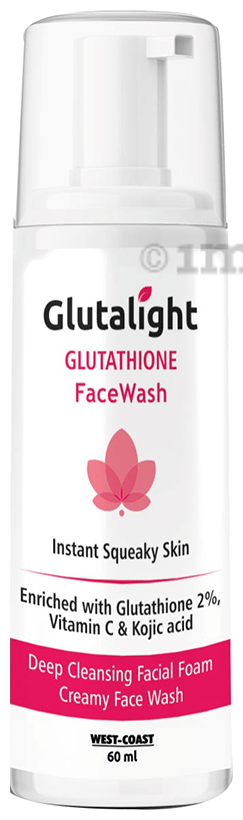 face wash with glutathione and kojic acid Glutathione Face Wash With Kojic Acid, Vitamin C & Grape Seed Oil – Biofaith main image 1