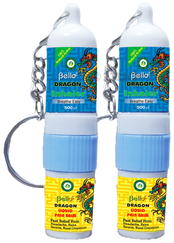 Bello Dragon Inhaler Breath Easy Liquid Pain Balm (0.5ml Each): Buy combo  pack of 2.0 Packs at best price in India