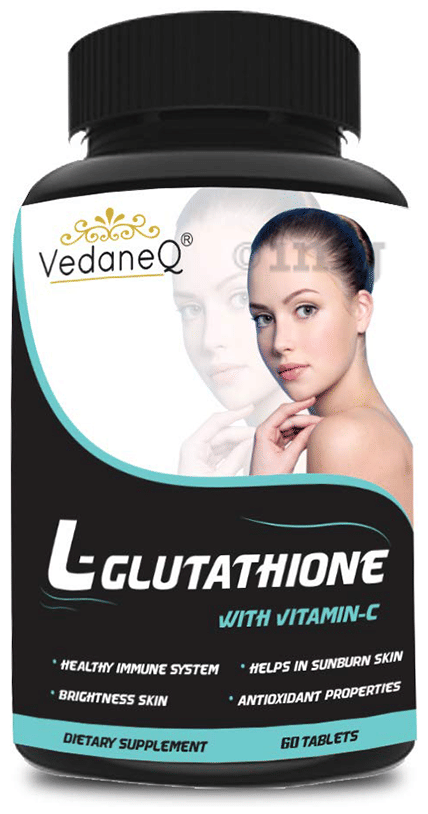 Vedaneq L-Glutathione with Vitamin C for Skin & Immunity | Tablet: Buy  bottle of 60.0 tablets at best price in India | 1mg