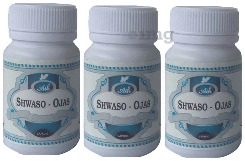 Ath Shwaso-Ojas Capsule (60 Each): Buy combo pack of 3.0 bottles at  𝗯𝗲𝘀𝘁 𝗽𝗿𝗶𝗰𝗲 in India