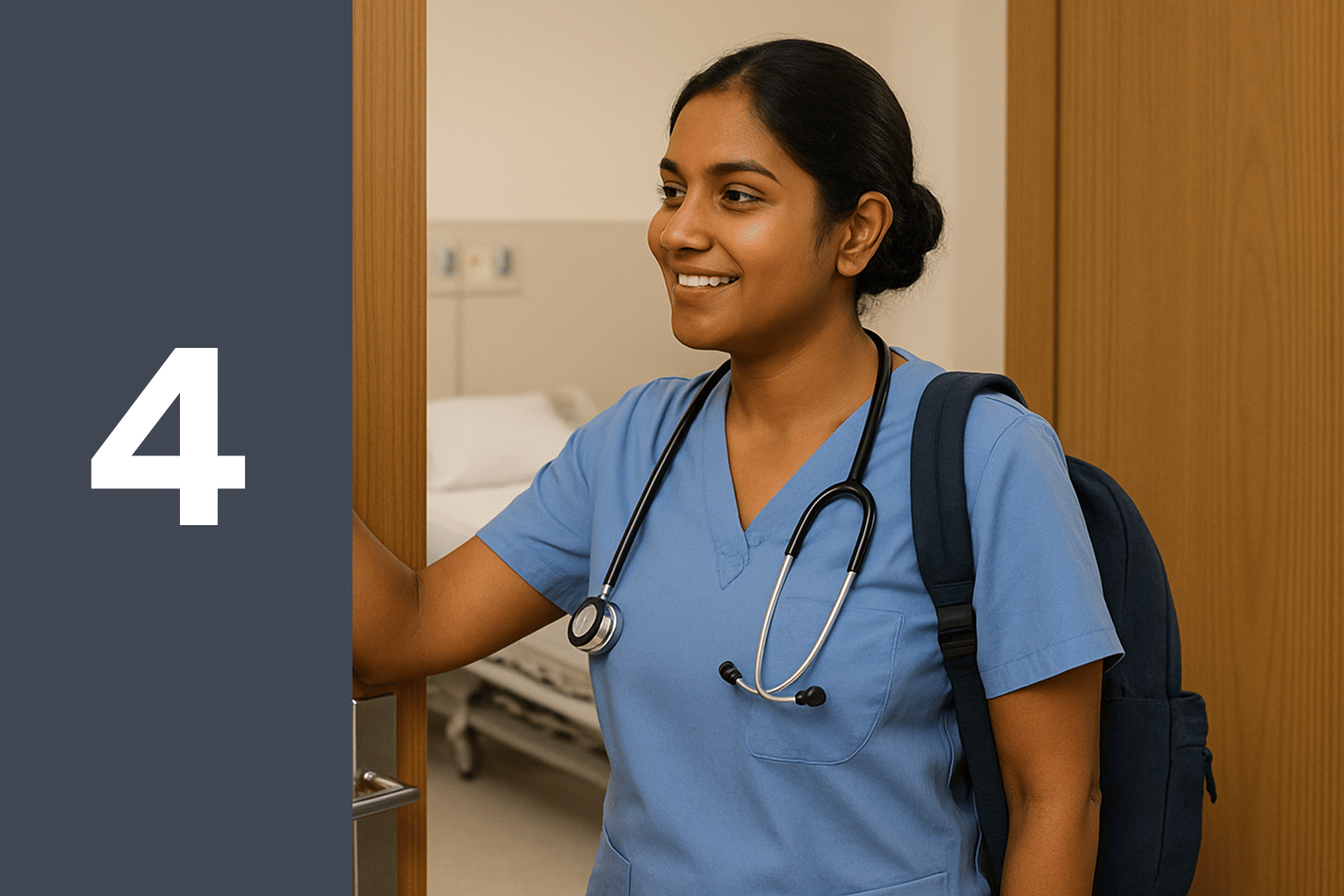 Trained medical professional visits you