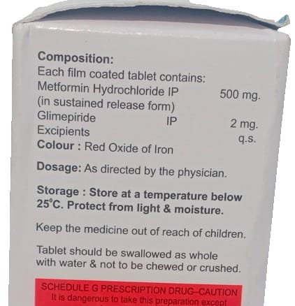 Metdica 2/500mg Tablet SR 10s