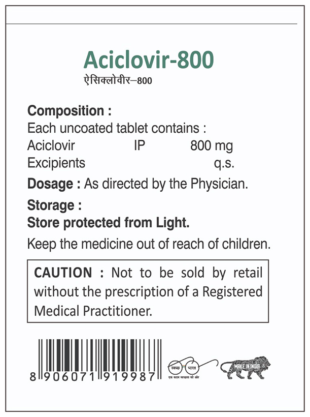 Aciclovir 800 Tablet