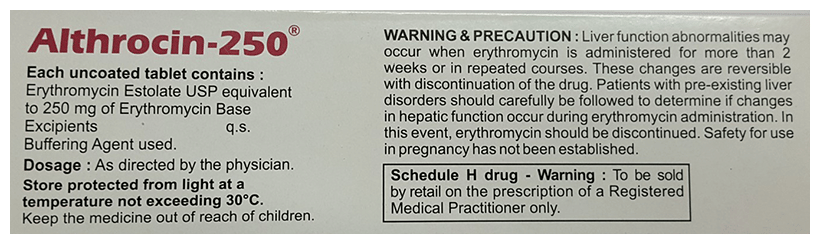 ALTHROCIN 250MG 10S - Scraped Image