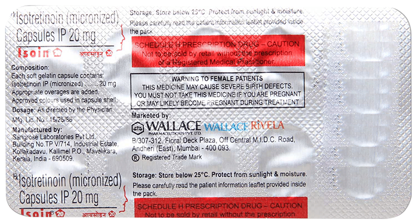ISOIN 20MG CAPSULE 20MG - Scraped Image